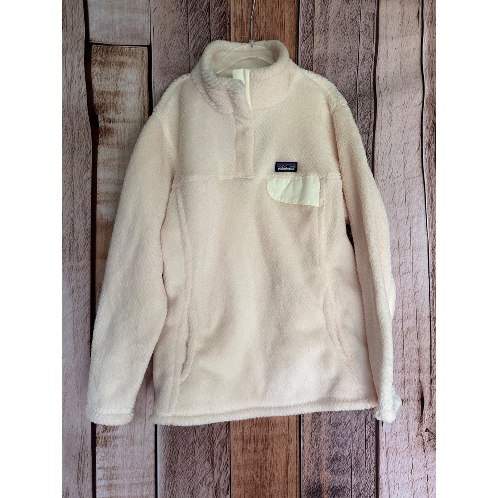 Patagonia Re-Tool Snap-T Fleece Prima Light Pink Cozy Outdoor Kids Medium 10 NWT